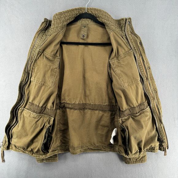 Abercrombie Fitch Military Jacket Womens L? No Size Tag Green Utility Full Zip - Picture 11 of 15